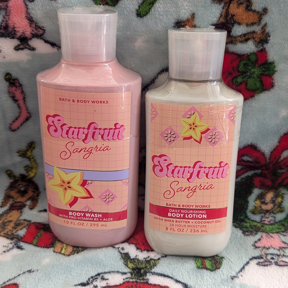 Bath & Body Works - Starfruit Sangria - Body Wash and Lotion Set  - Nwt